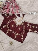 Buy Creap Silk Saree With Designer Style KcPc 