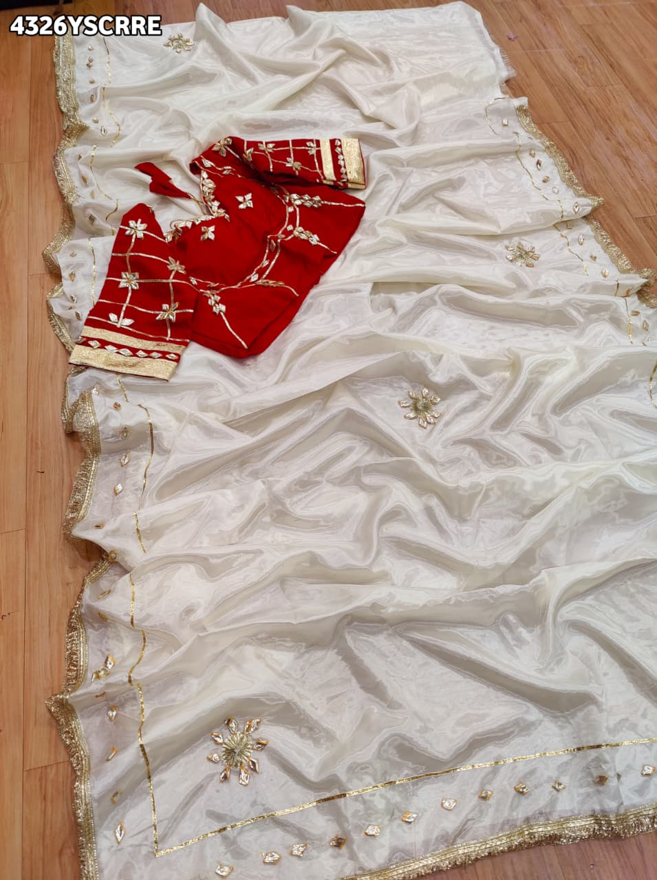 Buy Creap Silk Saree With Designer Style KcPc 