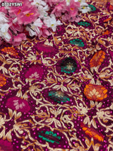 KcPc Pure Khaddi Georgette Saree with Royal Meenakari