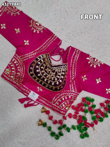 KcPc New Traditional Gaji Silk Designer Blouse with Gota Patti Work Blouse PRD