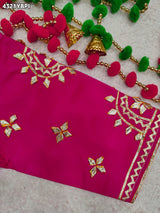 KcPc New Traditional Gaji Silk Designer Blouse with Gota Patti Work Blouse PRD