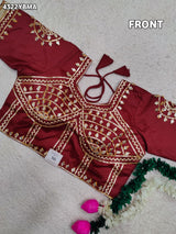 KcPc New Modern Gaji Silk Blouse with Designer Gota Patti Work Blouse PRD