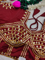 KcPc New Modern Gaji Silk Blouse with Designer Gota Patti Work Blouse PRD