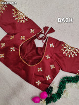 KcPc New Modern Gaji Silk Blouse with Designer Gota Patti Work Blouse PRD