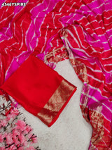 KcPc Beautiful Traditional Chinon Saree with Rich Zari Border FinishSFS