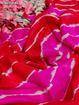 KcPc Beautiful Traditional Chinon Saree with Rich Zari Border FinishSFS