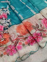 KcPc Premium Tissue Silk Floral Print Saree for Festive & Traditional WearVJT