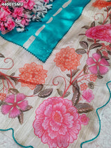 KcPc Premium Tissue Silk Floral Print Saree for Festive & Traditional WearVJT