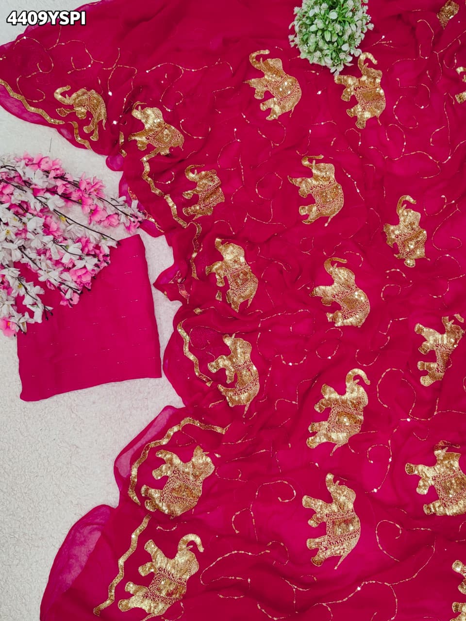 KcPc New Beautiful Designer Chiffon Saree with Timeless Festive EleganceDWA