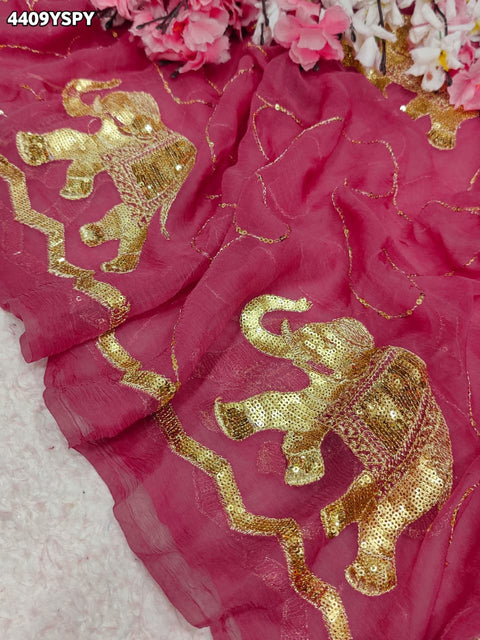 KcPc New Premium Chiffon Saree with Graceful Ethnic Style and Festive Charm