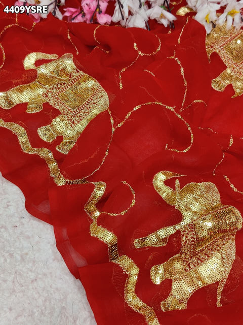 KcPc New Luxury Chiffon Saree Designed for Festive & Traditional Occasions