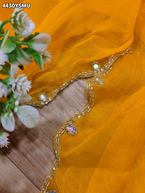 KcPc New Premium Faag Style Saree with Rich Cutdana Work and Ethnic Elegance SHCR