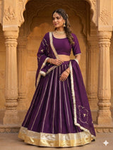 KcPc Royal Wedding Wear Lehenga Crafted in Soft Gaji Silk FabricGOR