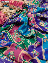 KcPc Premium Printed Style Saree with Beautiful Mirror Work Detailing ASH