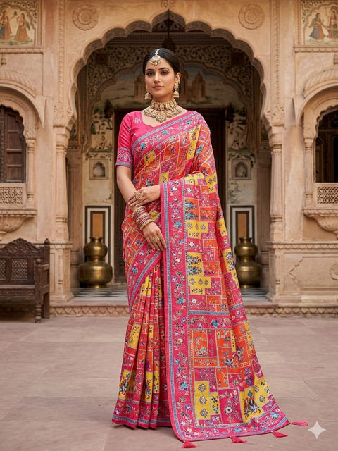 KcPc Beautiful Designer Saree with Stylish Mirror Embellishment Work  ASH