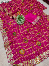 KcPc Premium Bandhani Style Saree with Rich Gotapatti Embellishment SAE