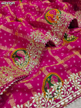 KcPc Premium Bandhani Style Saree with Rich Gotapatti Embellishment SAE