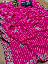 KcPc Premium Leheriya Style Saree with Rich Cutdana DetailingPDM