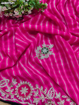 KcPc Premium Leheriya Style Saree with Rich Cutdana DetailingPDM