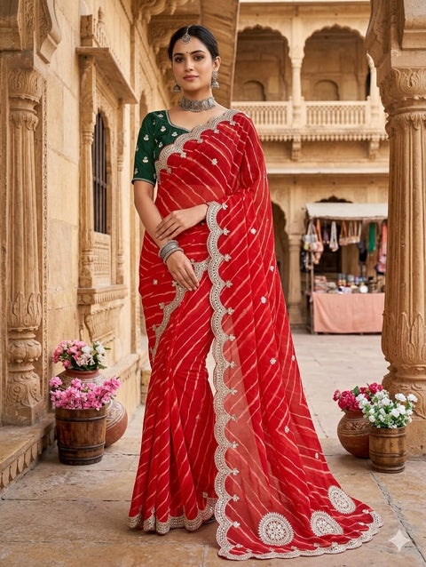 KcPc Beautiful Designer Saree with Rich Gotapatti Work and Royal Appeal  PDM