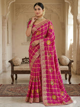 KcPc Premium Bandhani Style Saree with Rich Gotapatti Embellishment SAE