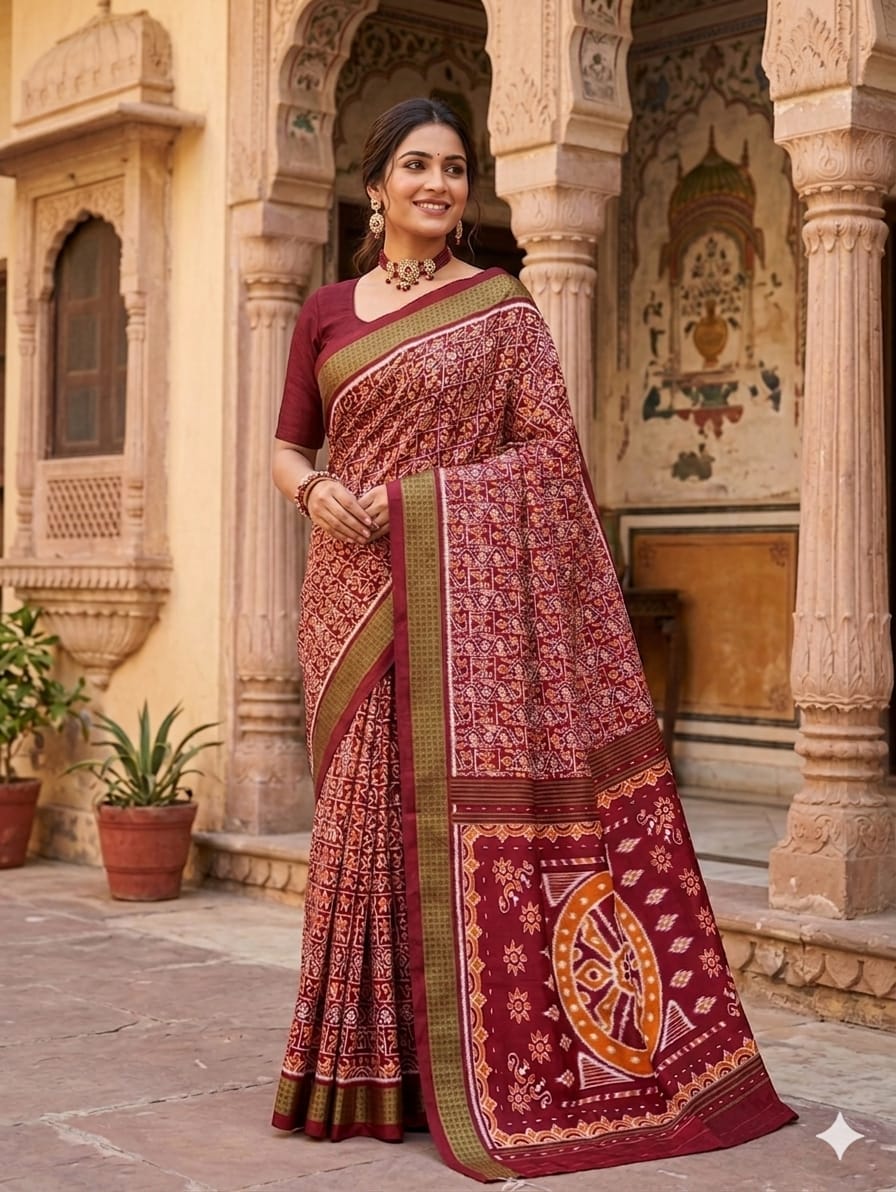 KcPc Premium Cotton Silk Saree with Beautiful Printed Style DesignAPL