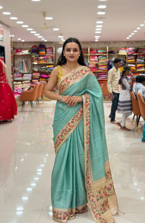 KcPc Premium Printed Saree with Beautiful Zari Weaving Detailing VJT