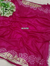 KcPc New Royal Gaji Silk Bandhani Saree with Elegant Gotapatti Work