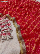 KcPc Royal Bandhani Style Georgette Saree for Celebrations BAL