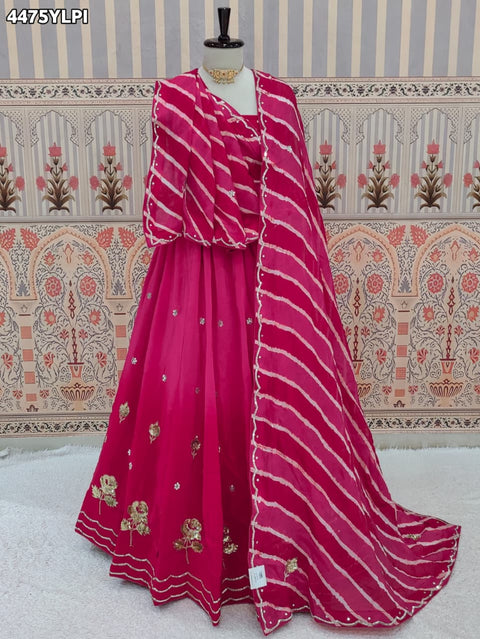 KcPc New HO Silk Leheriya Lehenga with Cutdana Tari Work  VKFH