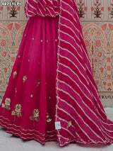 KcPc New HO Silk Leheriya Lehenga with Cutdana Tari WorkVKFH