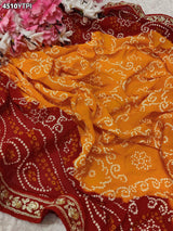KcPc Traditional Georgette Wedding Wear Pila Chunri Broach Collection