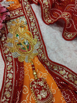 KcPc Traditional Georgette Wedding Wear Pila Chunri Broach Collection