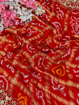 KcPc New Premium Handcrafted Bandhani Gaji Silk Dupatta