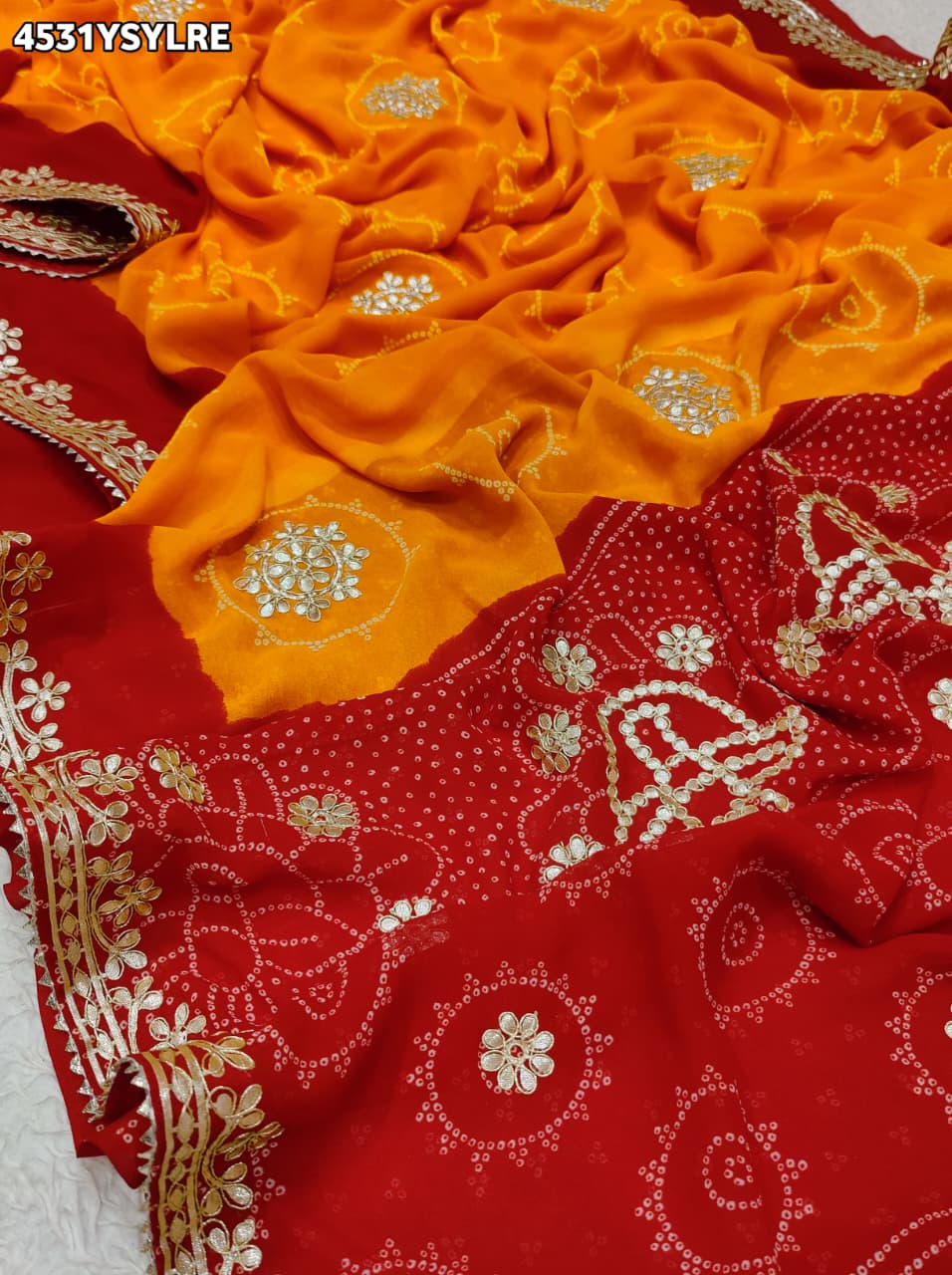 KcPc New Collection of Premium Bandhani Sarees for Every Celebration SANJU