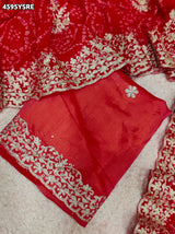 KcPc Traditional Bandhani Sarees with Beautiful Piton WorkSANJU