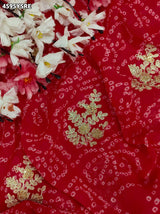 KcPc Traditional Bandhani Sarees with Beautiful Piton WorkSANJU