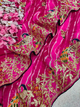 KcPc Festive Special Leheriya Sarees with Embroidery WorkSANJU