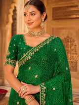 KcPc Premium Bandhani Georgette Saree for Festive WearBAL