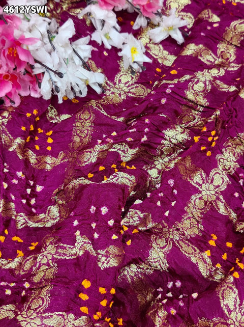 KcPc Premium Gaji Silk Bandhani Festive Wear Sarees  NAV