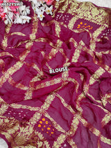 KcPc Premium Gaji Silk Bandhani Festive Wear SareesNAV