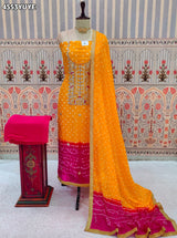 KcPc NewDesigner Bandhani Suit Sets for Festive Wear KML