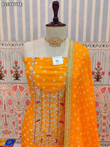 KcPc NewDesigner Bandhani Suit Sets for Festive Wear KML