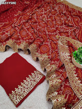 KcPc Georgette Sarees with Rich Gota Patti Work NPR