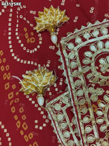 KcPc Georgette Sarees with Rich Gota Patti Work NPR