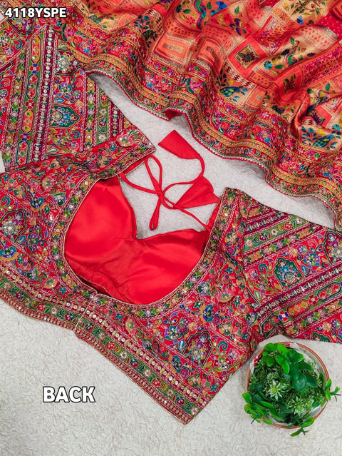 KcPc Luxury Banarasi Designer Saree with Heavy Embroidery Work