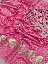 KcPc Creap Silk Bandhani Saree with Gota Patti EmbroideryBAL