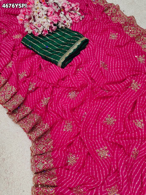 KcPc Designer Georgette Sarees with Embroidery Work