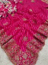 KcPc Designer Georgette Sarees with Embroidery Work GAS