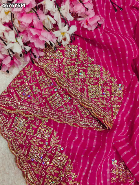 KcPc Designer Georgette Sarees with Embroidery Work